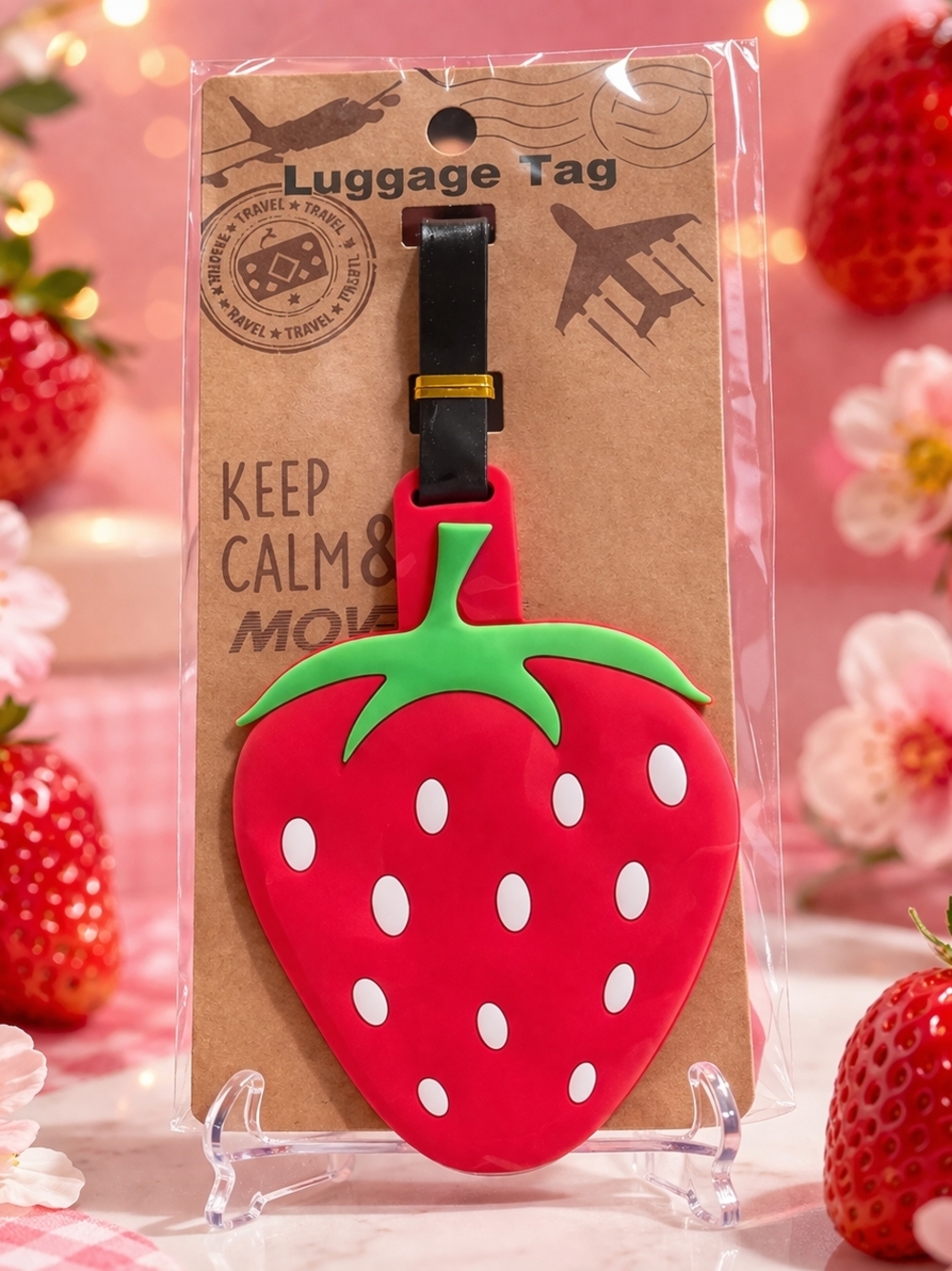 NWT Strawberry Luggage Tag